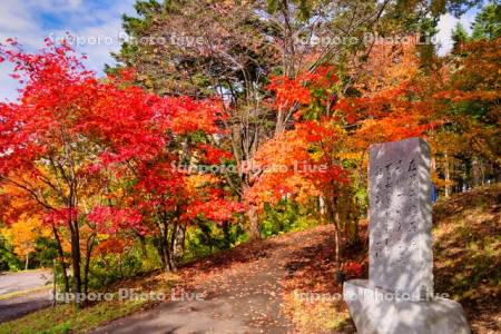 達布山展望台　内務卿山田顕義漢詩碑