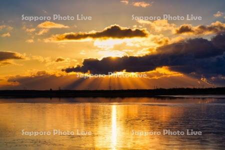 ウトナイ湖の日の出
