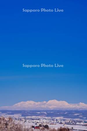大雪山と富良野市街
