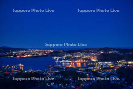 測量山より室蘭港夜景