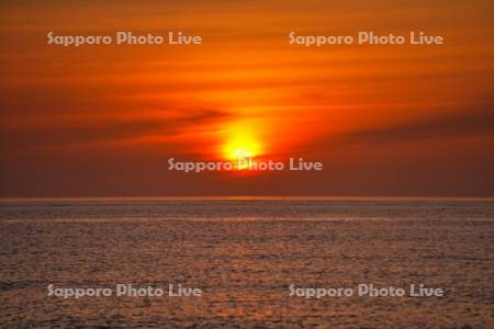 野付半島　日の出