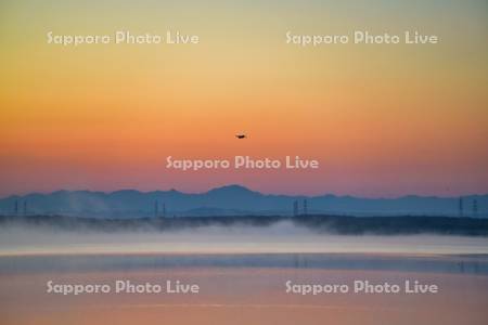 ウトナイ湖の夜明け