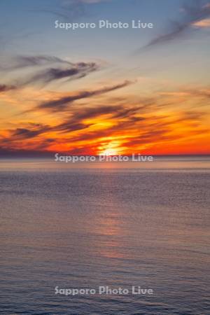 プユニ岬から夕日