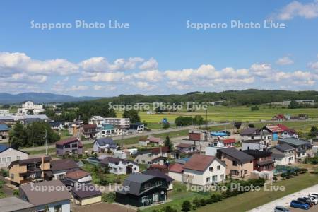 秩父別の住宅地　三角屋根