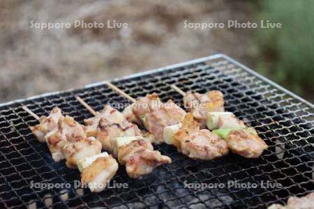 バーベキュー　鳥串