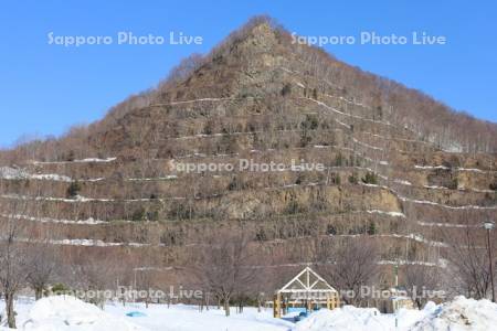 雪解けの五天山公園