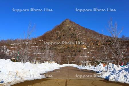 雪解けの五天山公園