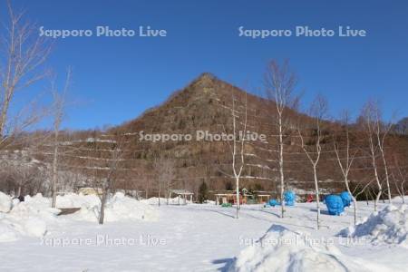 雪解けの五天山公園