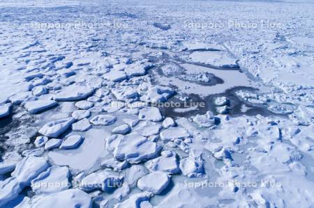 流氷　オホーツク海　　