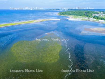 春国岱　風蓮湖と根室湾　空撮