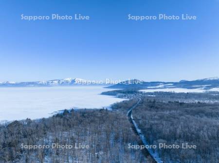 屈斜路湖・藻琴山　空撮