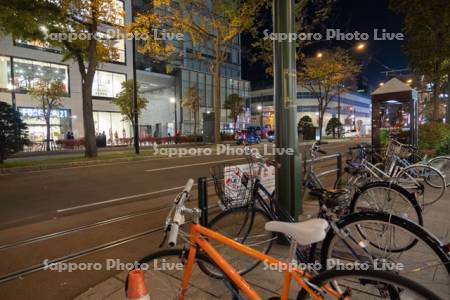 札幌駅前通り　放置自転車