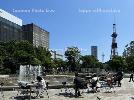 大通公園の噴水