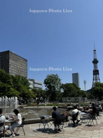 大通公園の噴水