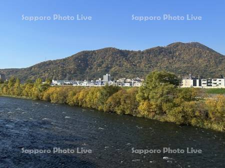 豊平川と藻岩山